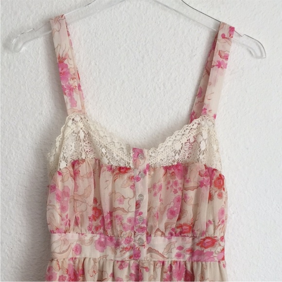 Kimchi Blue Floral Dress with Lace Trim - Picture 10 of 15